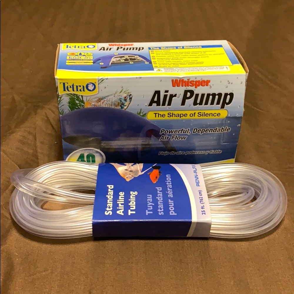 Air pump (up to 40gals) and tubing 25ft